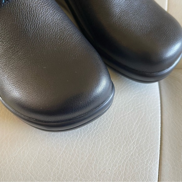 Alegria Kyah Black Leather Mule Knit Trim Comfort KYA-7630 Faux Fur Lining 35 - Picture 14 of 16